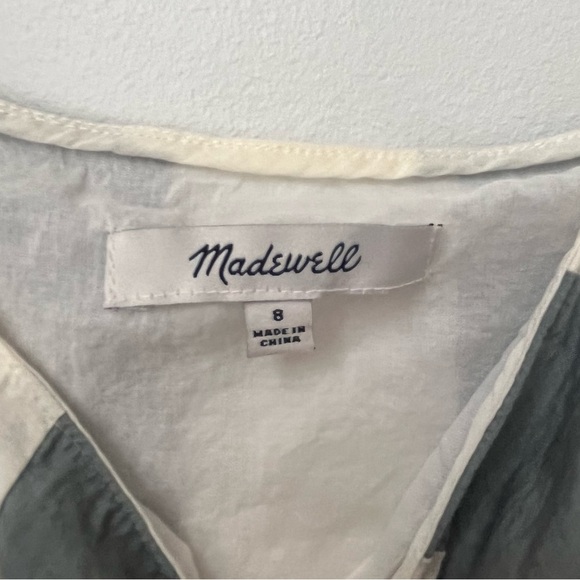Madewell Pleated Midi Dress in Stripe Size 8 - Picture 5 of 12